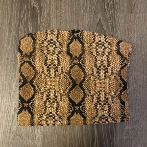 Snake print bandeau